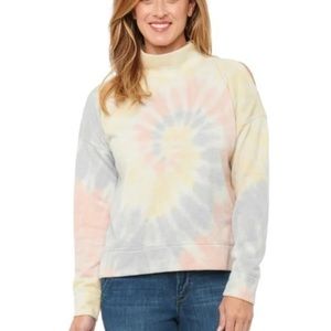 NWT Democracy Cold Shoulder Pastel Tie Dye Sweatshirt (C)